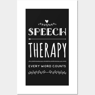 Speech Therapy Every Word Counts | Speech Therapy Gifts Posters and Art